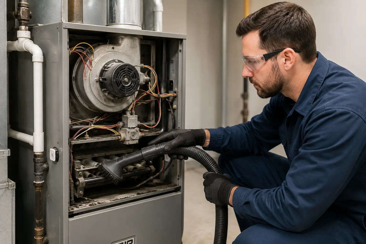 furnace cleaning technician